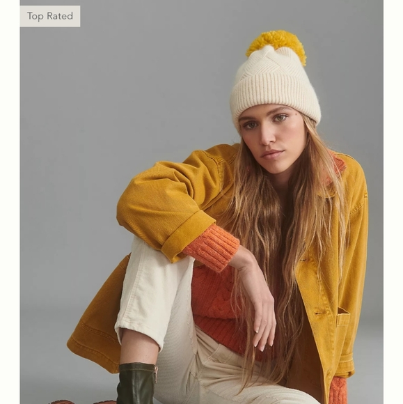 Anthropologie "Pick-a-pom" Golden Yellow Yarn Pom - Picture 3 of 7